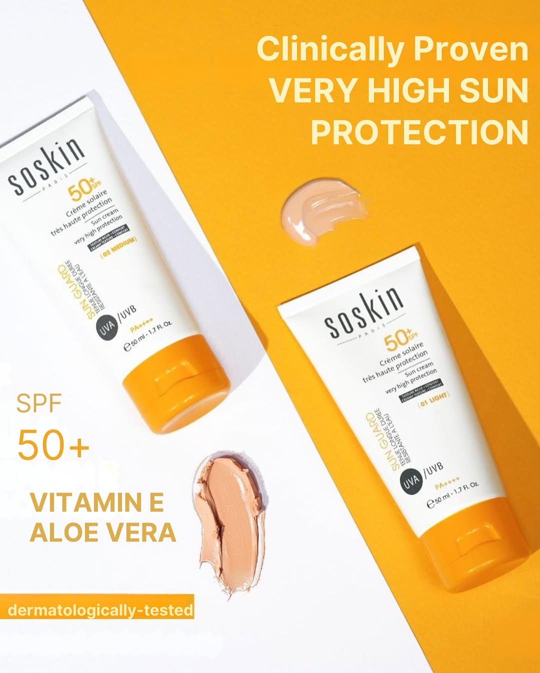 SPF50+ Sun Cream Very High Protection Tinted 01